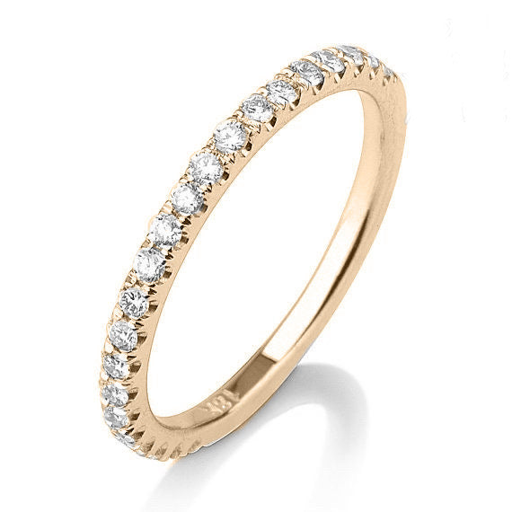 Дамска халка от розово злато с диаманти 0.40 ct